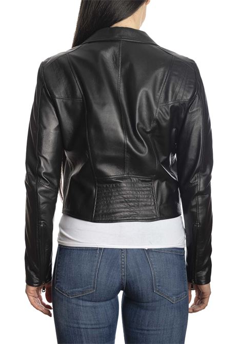 Black leather biker PK BY PASKAL | 073NAPPA-NERO